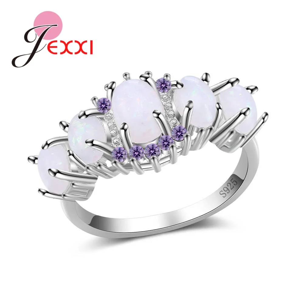 Trendy 925 Sterling Silver Statement Ring Purple Cubic Zircon Opal Stone Women Finger Accessories Jewelry Top Quality
Trendy 925 Sterling Silver Statement Ring Purple Cubic Zircon Opal Stone Women Finger Accessories Jewelry Top Quality