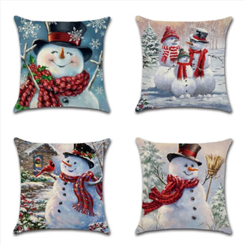 SBB Joyful cool Snowman Christmas Cartoon warm cute series Printed linen Cushion Cover Decorative Sofa Home Bedroom Pillow Case
SBB Joyful cool Snowman Christmas Cartoon warm cute series Printed linen Cushion Cover Decorative Sofa Home Bedroom Pillow Case
