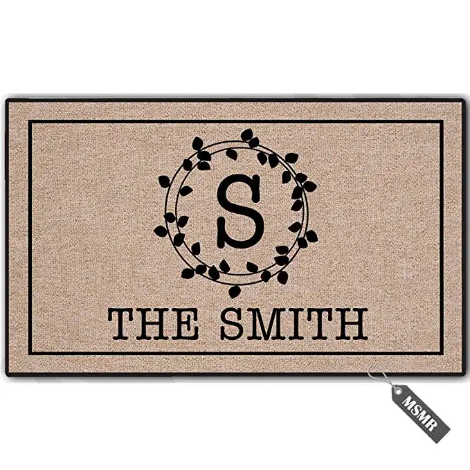Custom Doormat Monogrammed Personalized family Name and Initial 18x30 Entry Way Outdoor Door Mat with Non Slip
Custom Doormat Monogrammed Personalized family Name and Initial 18x30 Entry Way Outdoor Door Mat with Non Slip