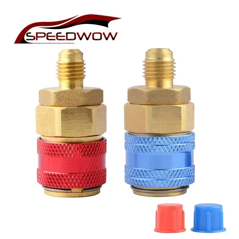 SPEEDWOW 1 пара R134A автомобильный Кондиционер хладагент быстрый соединитель муфты H/L