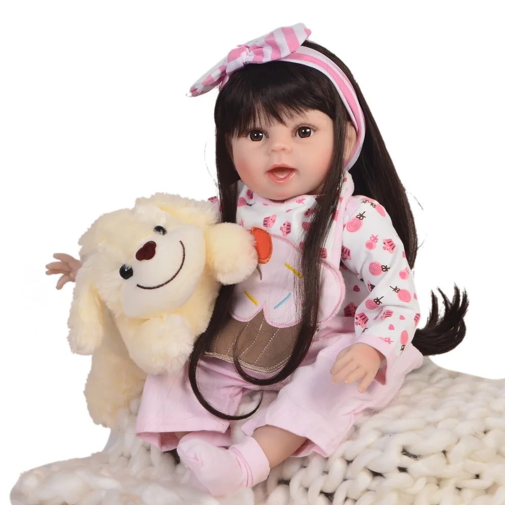 55cm Bebe Silicone Reborn Baby Doll Toys 24inch Vinyl Princess Toddler Girl Babies Doll High Quality Birthday Gift rebon
55cm Bebe Silicone Reborn Baby Doll Toys 24inch Vinyl Princess Toddler Girl Babies Doll High Quality Birthday Gift rebon