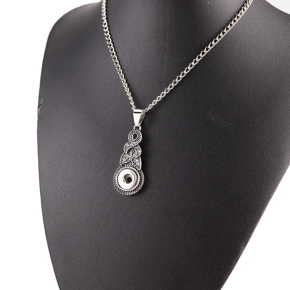New Snap Necklace Fashion Vintage Silver plated Fit 12mm Mini Buttons Pendant For Women Button Jewelry | Украшения и аксессуары