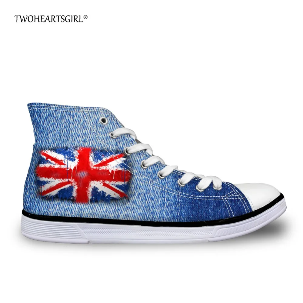 Twoheartsgirl Light Blue High Top Canvas Shoes Lace Up Print UK USA Flag Shoes Vintage Women Vulcanize Shoes Size 35-45
Twoheartsgirl Light Blue High Top Canvas Shoes Lace Up Print UK USA Flag Shoes Vintage Women Vulcanize Shoes Size 35-45
