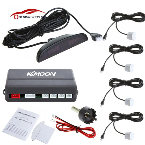 

KKmoon New Car LED Parking Sensor Monitor 4 Sensors Parking Assistance Auto Reverse Radar Detector System Backlight Display