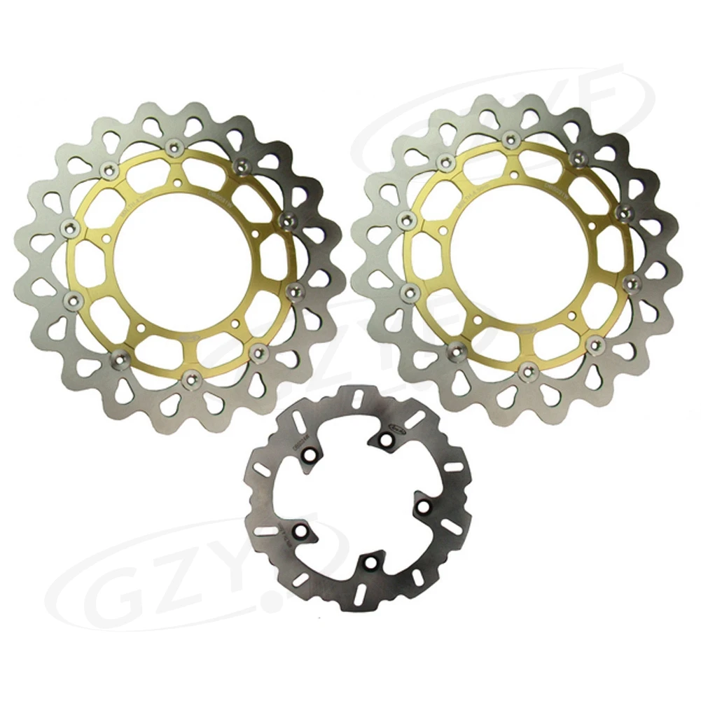 Motorcycle Front Rear Brake Disc Rotors Set for Yamaha YZF R1 2004 2005 2006 Floating Disks Gold 3PCS
Motorcycle Front Rear Brake Disc Rotors Set for Yamaha YZF R1 2004 2005 2006 Floating Disks Gold 3PCS