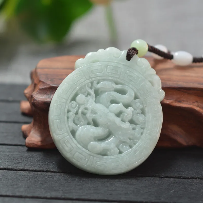 (Certificate)Natural Jadeite A Grade Pendant Necklace Carved Chinese Dragon Pendant Gift for Men Jade Stone Jewelry With Rope
(Certificate)Natural Jadeite A Grade Pendant Necklace Carved Chinese Dragon Pendant Gift for Men Jade Stone Jewelry With Rope