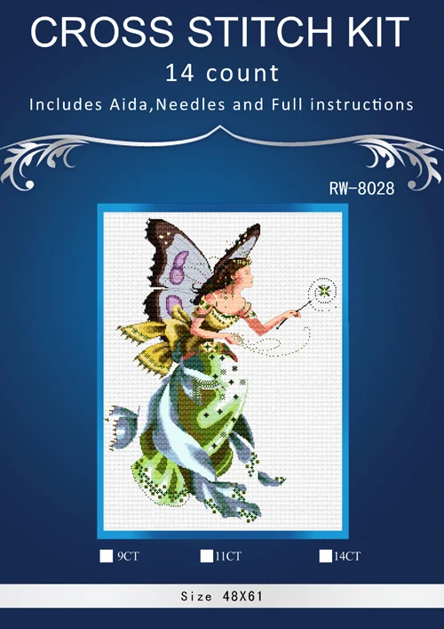 WUXIYIBO Angel 2 14CT Top Quality Lovely Popular Counted Cross Stitch Kit, embroidery Cross stitch kit Similar DMC threads
WUXIYIBO Angel 2 14CT Top Quality Lovely Popular Counted Cross Stitch Kit, embroidery Cross stitch kit Similar DMC threads