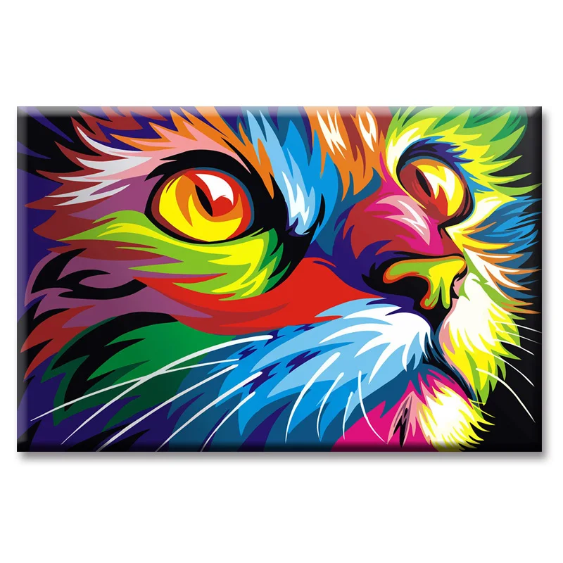 Color cat series poster canvas print wall art modular painting on decoration oil paint decorative pictures wholesale
Color cat series poster canvas print wall art modular painting on decoration oil paint decorative pictures wholesale