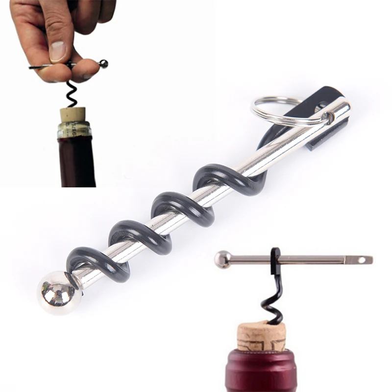 Outdoor Mini EDC Stainless Steel Cork Screw Red Wine Bottle Opener Keyring Tool Multi-functional Camping Survival Equipment Tool
Outdoor Mini EDC Stainless Steel Cork Screw Red Wine Bottle Opener Keyring Tool Multi-functional Camping Survival Equipment Tool