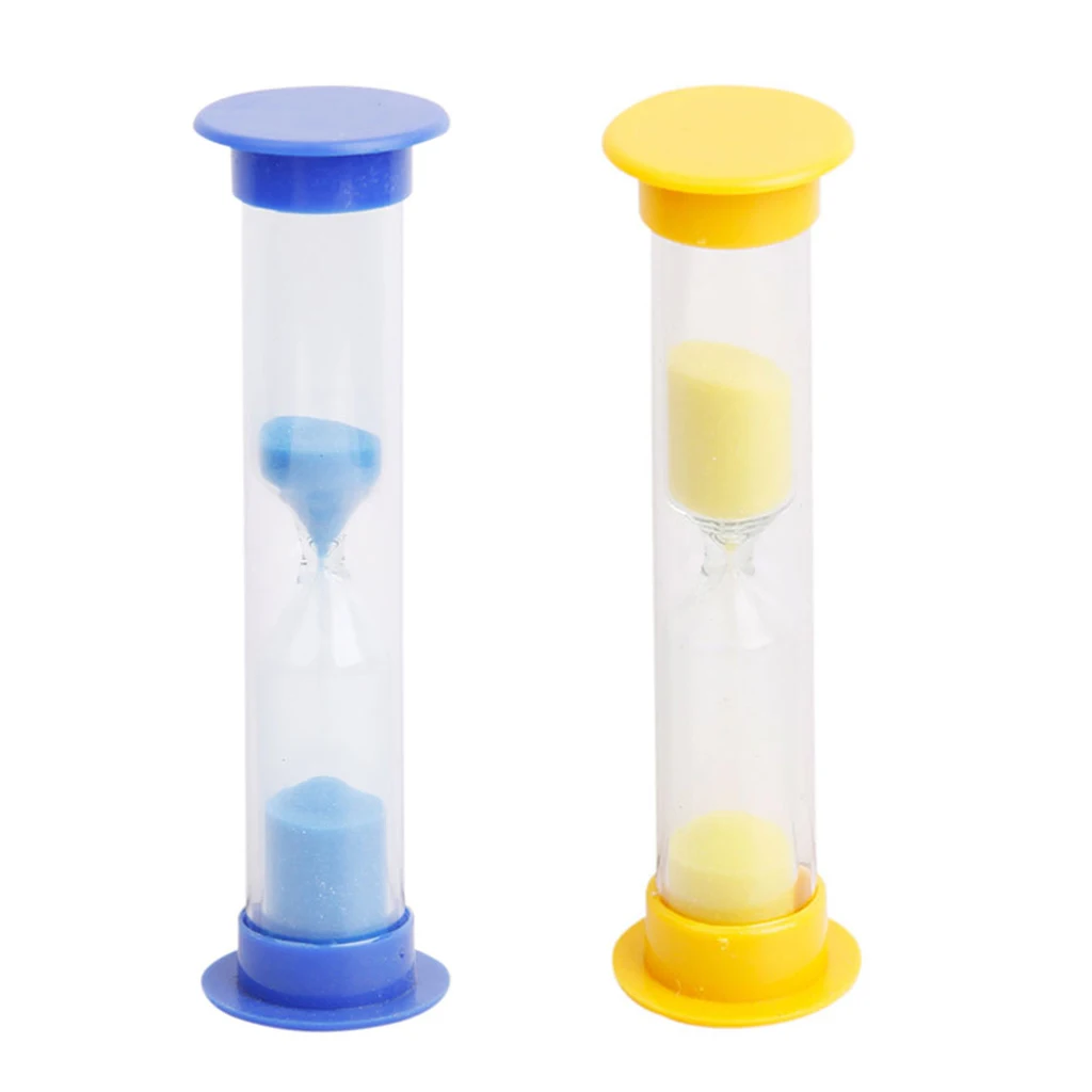2 шт. мини песочные часы с песочным таймером 1 желтая и синяя развивающая игрушка