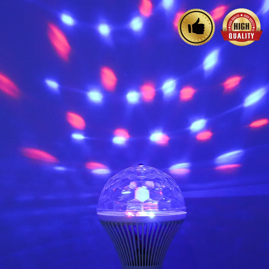 E27 Festival Colorful Auto Rotating 3W RGB LED Bulb Stage Light New year Party Lamp Disco for home decoration lighting lampen | Лампы и
