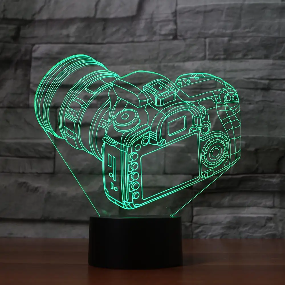 Acrylic Camera Model 3D Night Light for Children Bedroom Decorative Lamp Led Table Lamp Best Birthday Gift for Boys 7 Colors
Acrylic Camera Model 3D Night Light for Children Bedroom Decorative Lamp Led Table Lamp Best Birthday Gift for Boys 7 Colors
