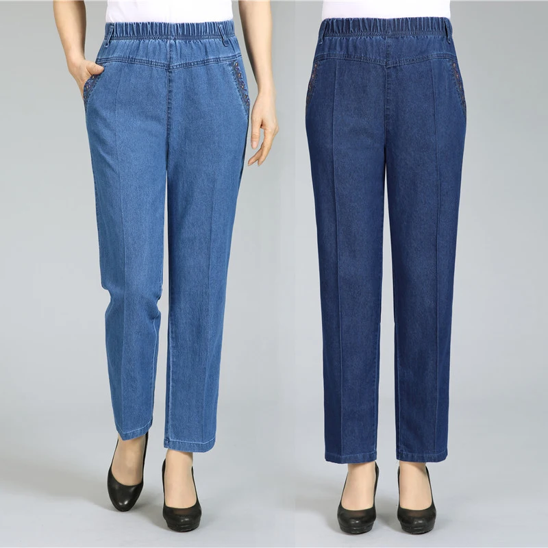 Plus Size 5XL High Waist Nine Points Jeans Female Spring Autumn Large Size Straight Mother Casual Elastic Denim Trousers W845
Plus Size 5XL High Waist Nine Points Jeans Female Spring Autumn Large Size Straight Mother Casual Elastic Denim Trousers W845