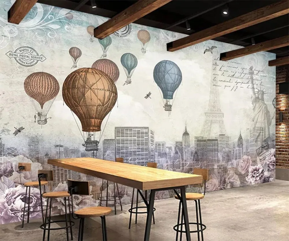 beibehang Custom wallpaper 3d photo mural retro wind hot air balloon children's room background wall paper 3d Papel de parede
beibehang Custom wallpaper 3d photo mural retro wind hot air balloon children's room background wall paper 3d Papel de parede