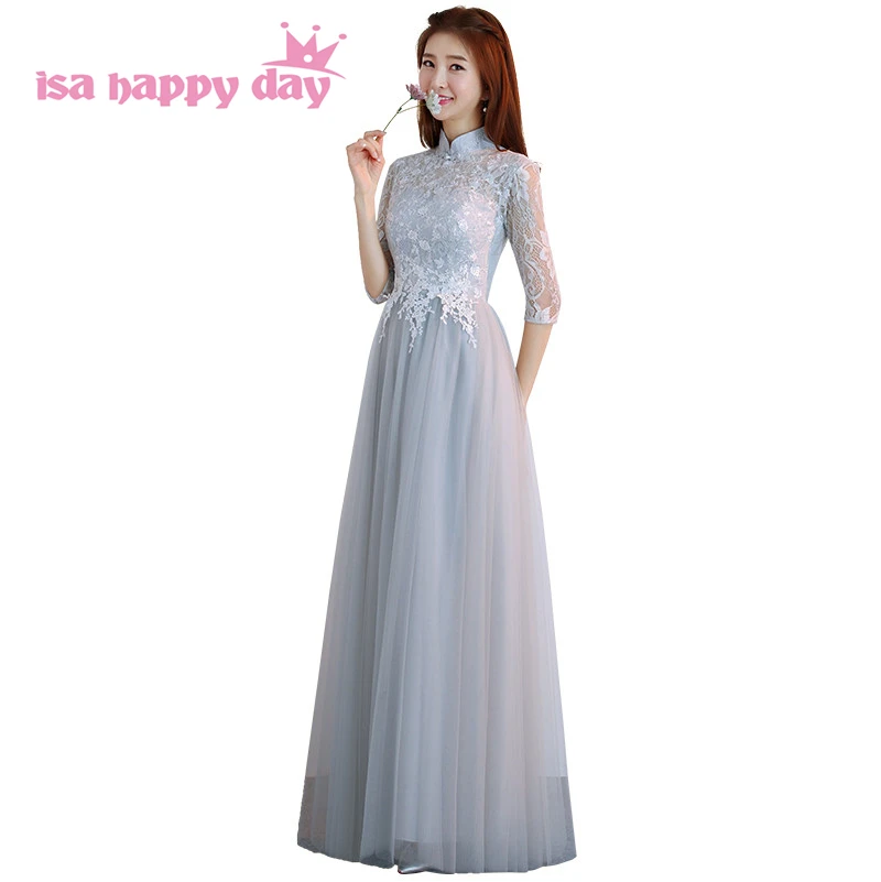 long 2019 elegant long sleeved sleeve high neck light gray puffy princess lace up back prom dress tulle ball gown dresses H4194
long 2019 elegant long sleeved sleeve high neck light gray puffy princess lace up back prom dress tulle ball gown dresses H4194