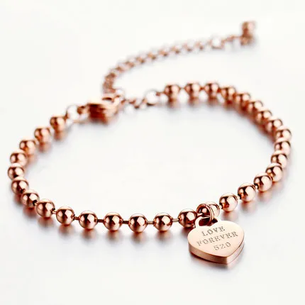 YUN RUO Buddha Beads Bracelet Hanging Heart Fashion Jewelry Titanium Steel Rose Gold Color Valentine Gift Free Shipping Not Fade
YUN RUO Buddha Beads Bracelet Hanging Heart Fashion Jewelry Titanium Steel Rose Gold Color Valentine Gift Free Shipping Not Fade