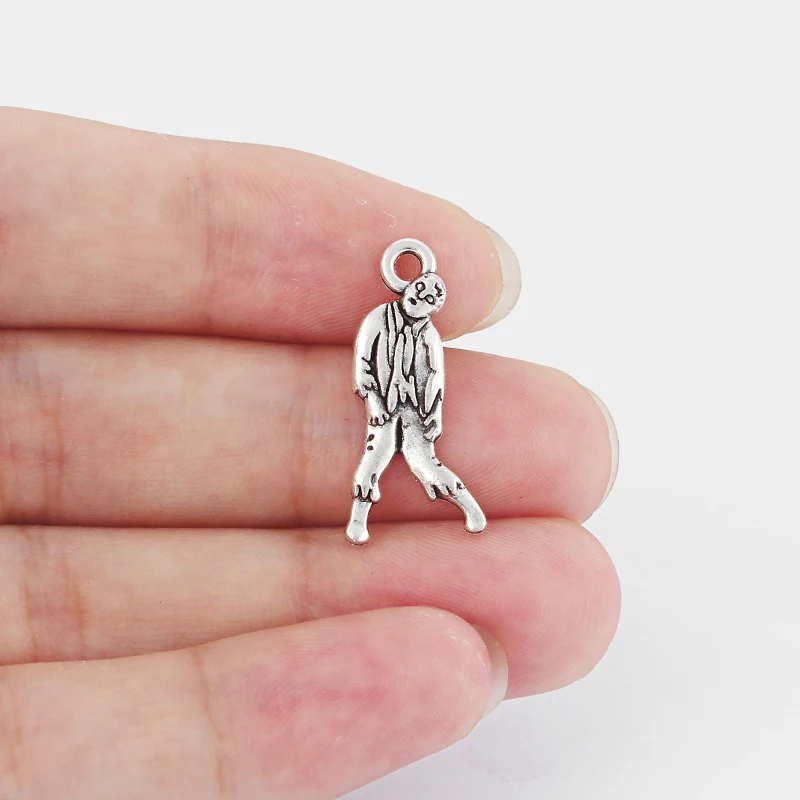 30 pcs Zombie Charms Frightful Great Gift for Halloween Charm Jewelry 23*12mm