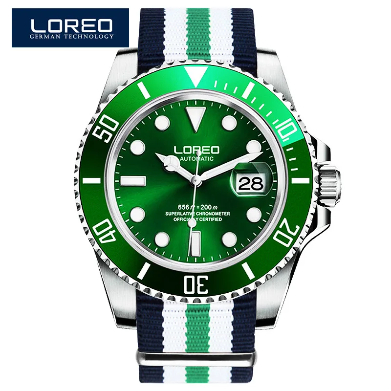 LOREO High Quality Mens Watches Top Brand Luxury Sapphire 200M Diving Sport Watches Men Automatic Mechanical Wrist Watches
LOREO High Quality Mens Watches Top Brand Luxury Sapphire 200M Diving Sport Watches Men Automatic Mechanical Wrist Watches