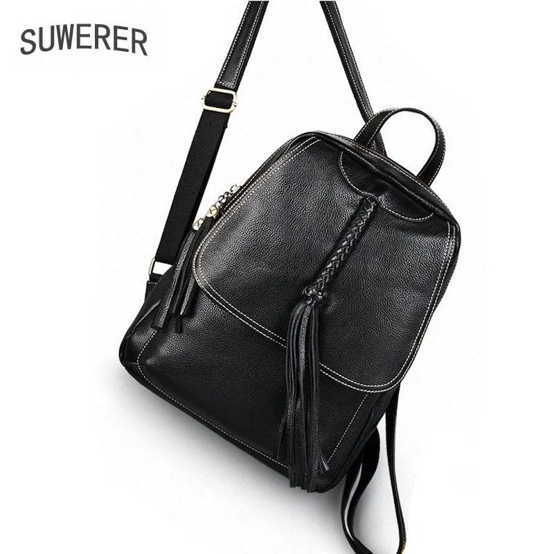 SUWERER 2020 New Genuine Leather women backpack luxury women bags designer bags women backpack fashion quality cowhide women bag
SUWERER 2020 New Genuine Leather women backpack luxury women bags designer bags women backpack fashion quality cowhide women bag