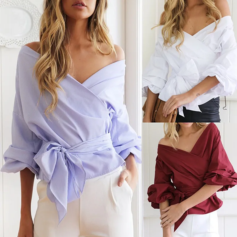 2016 New Arrivals Women Autumn Blouses V-neck Lantern Sleeve Sexy Elegant Hirt Female Fashion Tops 3 Colors
2016 New Arrivals Women Autumn Blouses V-neck Lantern Sleeve Sexy Elegant Hirt Female Fashion Tops 3 Colors