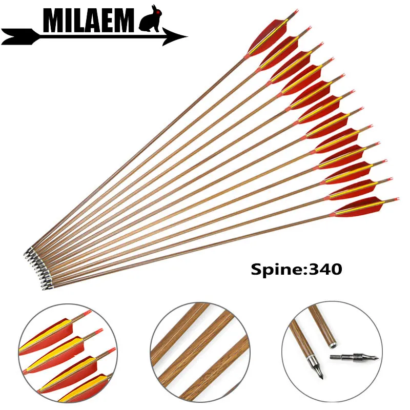 6/12pcs 31inch Archery Pure Carbon Arrow Spine 340 ID6.2mm OD7.6mm 5inch Turkey Feathers Recurve/Compound Shooting Accessories
6/12pcs 31inch Archery Pure Carbon Arrow Spine 340 ID6.2mm OD7.6mm 5inch Turkey Feathers Recurve/Compound Shooting Accessories