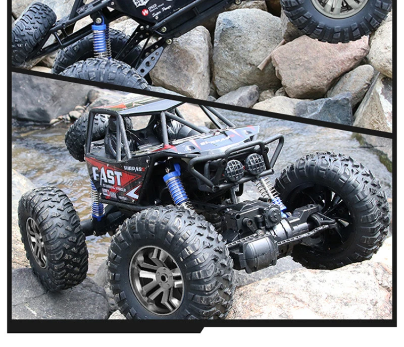1:8 large 2.4G 4WD 48CM large size remote cotrol rock climber car toy bigfoot Spring damping RC Car off road car kid gifts
1:8 large 2.4G 4WD 48CM large size remote cotrol rock climber car toy bigfoot Spring damping RC Car off road car kid gifts