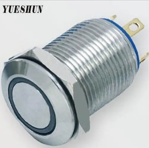 YUESHUN 12mm Illuminated Stainless Steel Push button Switch Momentary Flat Push Button Switch Metal Power Push Button Switch
YUESHUN 12mm Illuminated Stainless Steel Push button Switch Momentary Flat Push Button Switch Metal Power Push Button Switch