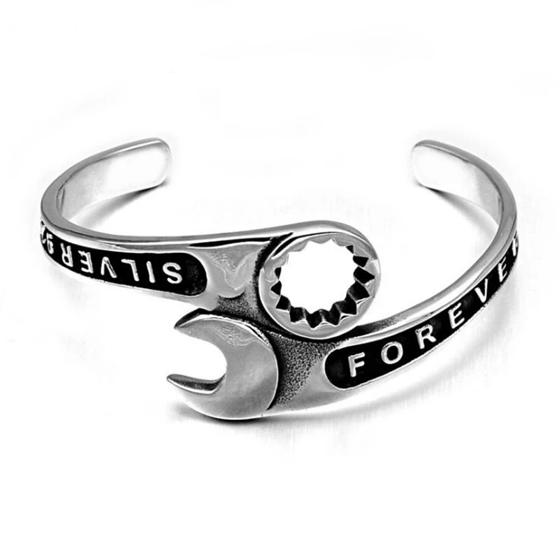 High Quality Fashion Tools Wrench Bracelet Men Titanium Stainless Steel Cuff Bangles Motorcycle Bracelets Men Jewelry pulseiras
High Quality Fashion Tools Wrench Bracelet Men Titanium Stainless Steel Cuff Bangles Motorcycle Bracelets Men Jewelry pulseiras
