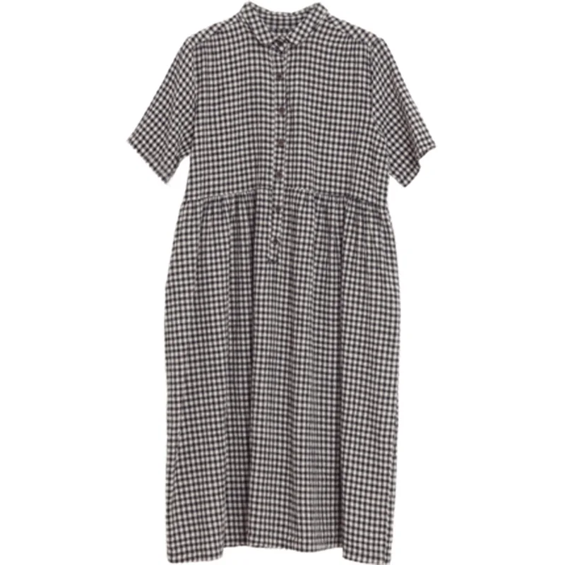NYFS 2020 New Summer dress Vintage Loose Plaid Long dress Vestidos Robe Fashion cotton Linen Shirt dress
NYFS 2020 New Summer dress Vintage Loose Plaid Long dress Vestidos Robe Fashion cotton Linen Shirt dress
