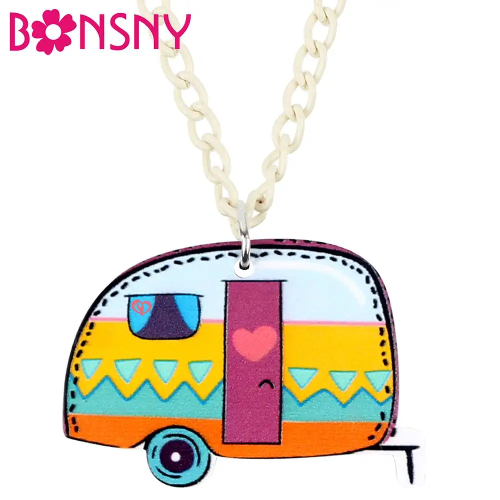 Bonsny Acrylic Cute Anime Camper Van Car Necklace Pendant Chain Collar Fashion Animal Jewelry For Women Girls Gift Decoration
Bonsny Acrylic Cute Anime Camper Van Car Necklace Pendant Chain Collar Fashion Animal Jewelry For Women Girls Gift Decoration