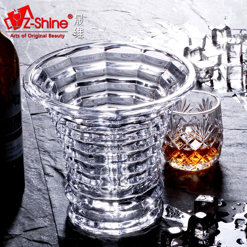 All lead-free glass insulation bucket oblique wine bar beer drinks champagne bucket with ice bucket size
All lead-free glass insulation bucket oblique wine bar beer drinks champagne bucket with ice bucket size