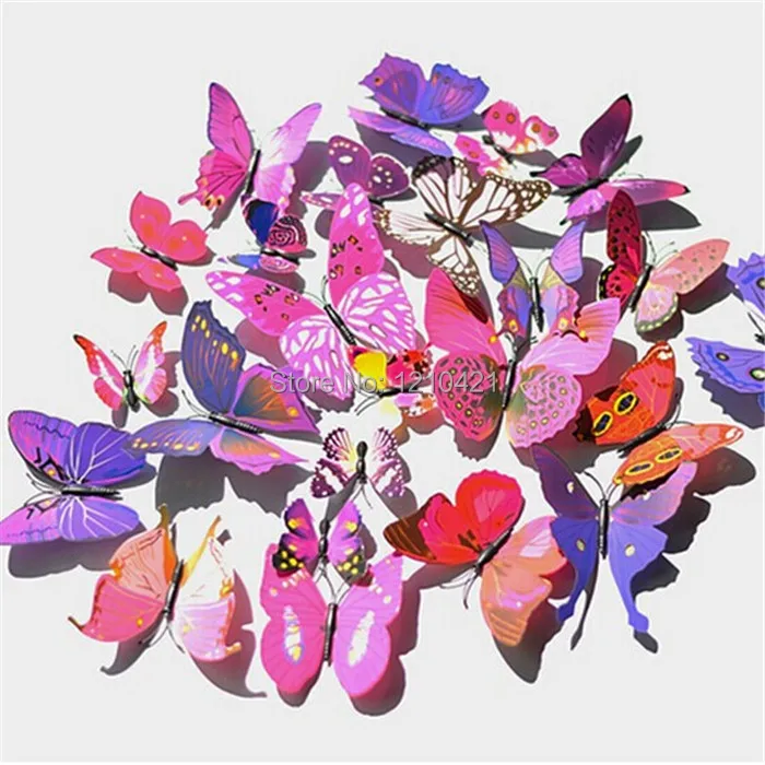 12 Pcs/lot Free shipping New 3D Butterflies Removable Wall Decor Sticker for Living Room or Bedroom Decor
12 Pcs/lot Free shipping New 3D Butterflies Removable Wall Decor Sticker for Living Room or Bedroom Decor