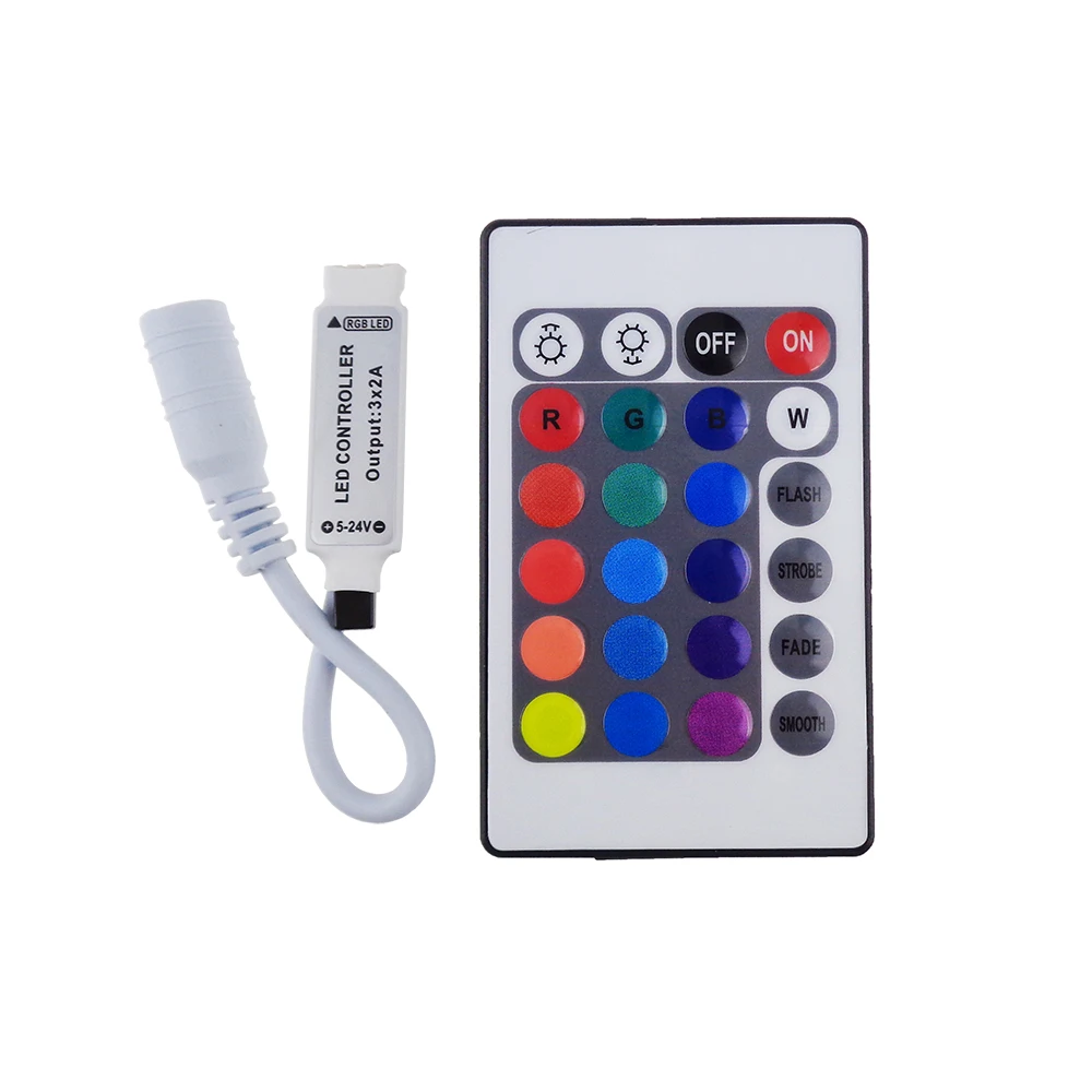 12V 24Key LED Controller RGB IR Remote controller for 5050/3528/5730/5630/3014 RGB LED Strip Light 24 Key RGB Remote 1pcs/LOT
12V 24Key LED Controller RGB IR Remote controller for 5050/3528/5730/5630/3014 RGB LED Strip Light 24 Key RGB Remote 1pcs/LOT