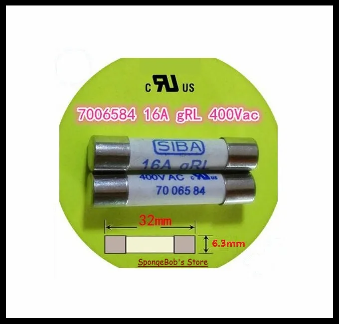 5-15 шт./лот 6,3x32 мм 16 А gRL AC400V SIBA керамический предохранитель DMI-Fuse 70 065 84
5-15 шт./лот 6,3x32 мм 16 А gRL AC400V SIBA керамический предохранитель DMI-Fuse 70 065 84