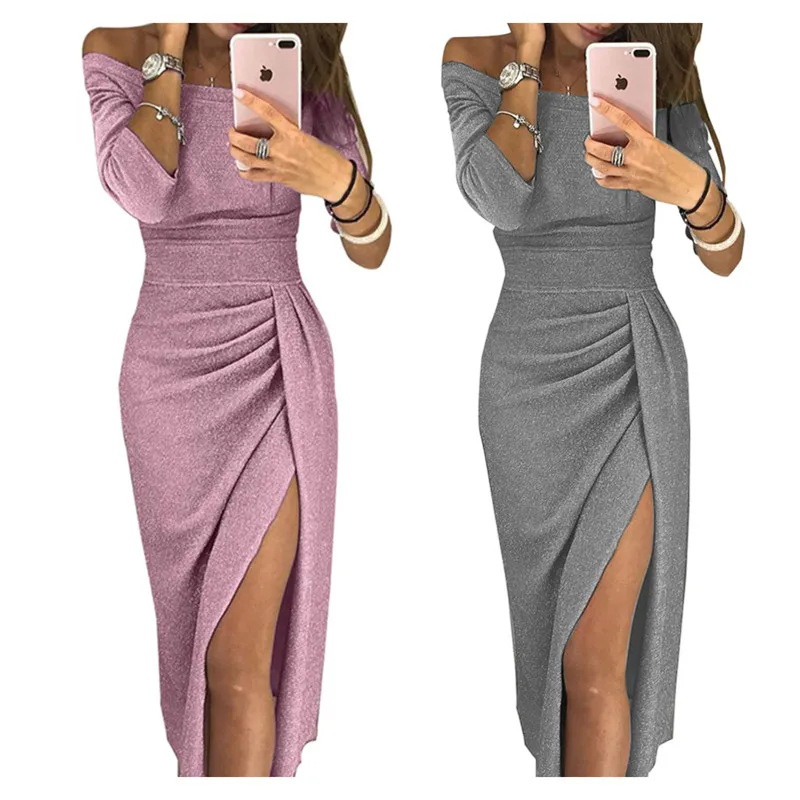S-4XL Bright Silk Sexy Summer Dress Women Maxi Dress Bodycon Side Split Evening Robe Party Long Elegant Off Shoulder Club Pencil
S-4XL Bright Silk Sexy Summer Dress Women Maxi Dress Bodycon Side Split Evening Robe Party Long Elegant Off Shoulder Club Pencil