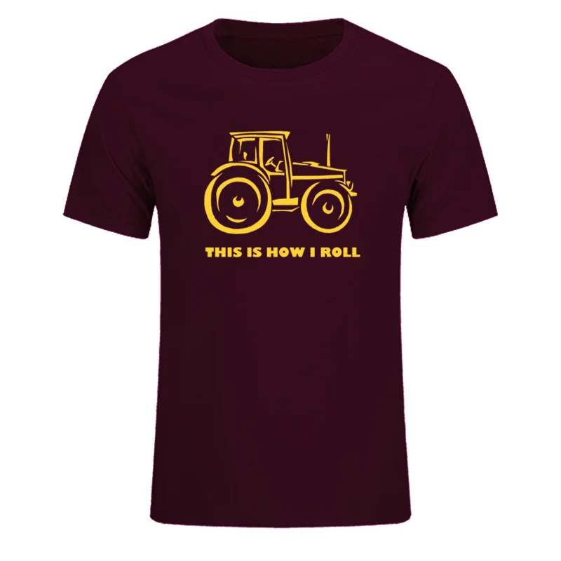 

Summer New This Is How I Roll Farming Farmer Tractor T-shirt T Shirt Summer Men Short Sleeve Tee Tops Clothing Print EU Size