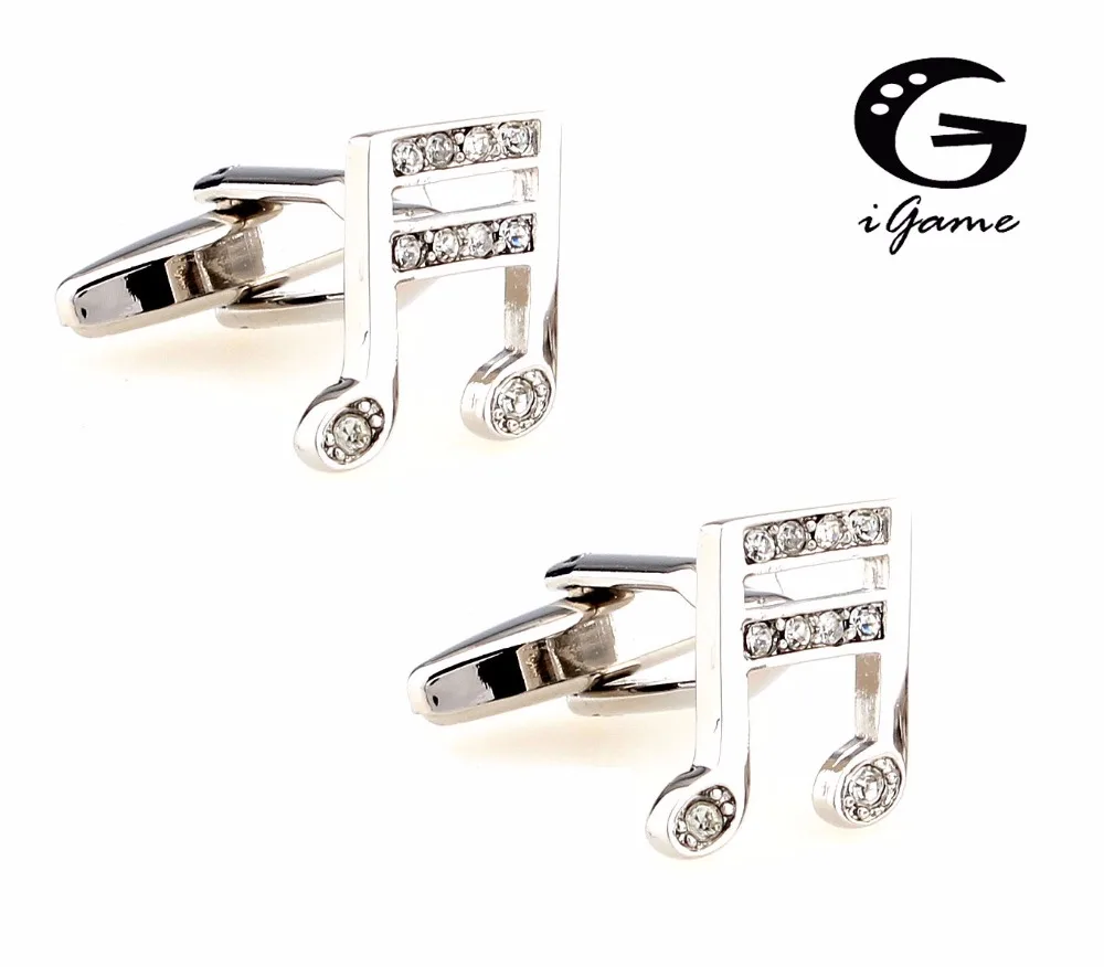 iGame Musical Note Cuff Links Crystal Decoration Quality Copper Material Free Shipping
iGame Musical Note Cuff Links Crystal Decoration Quality Copper Material Free Shipping