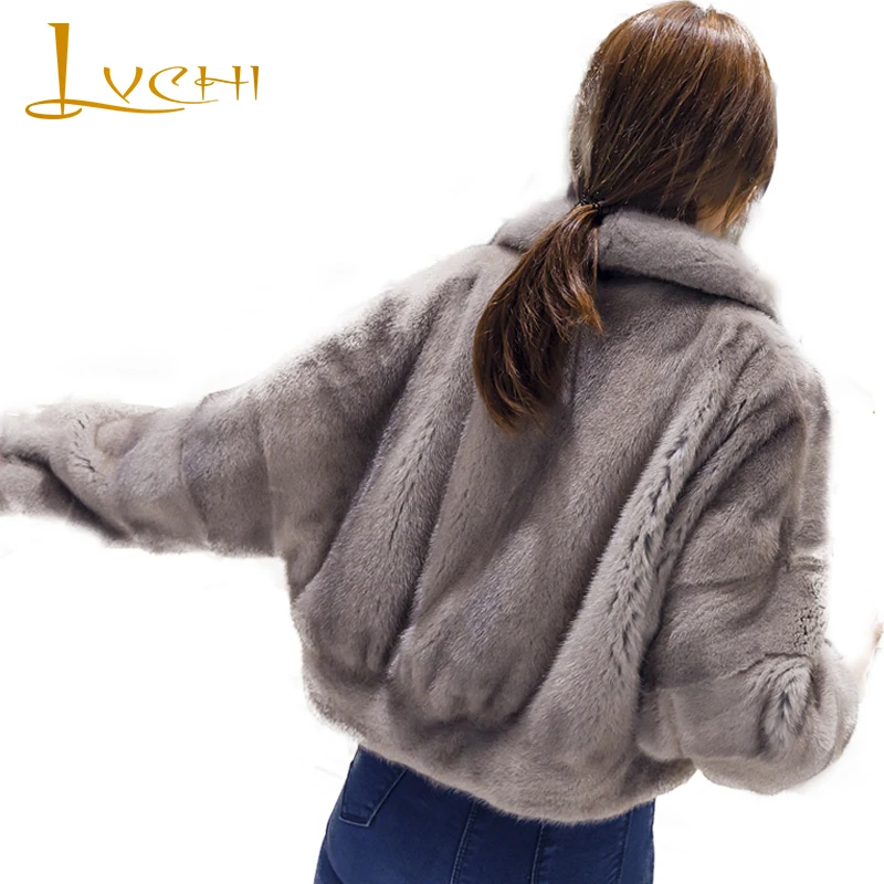 LVCHI Women Winter Real Fur Coat2017 Zippers Batwing Sleeve Mink Coat Female Thick Natural Fur Causal Loss Slim Short Women Coat
LVCHI Women Winter Real Fur Coat2017 Zippers Batwing Sleeve Mink Coat Female Thick Natural Fur Causal Loss Slim Short Women Coat