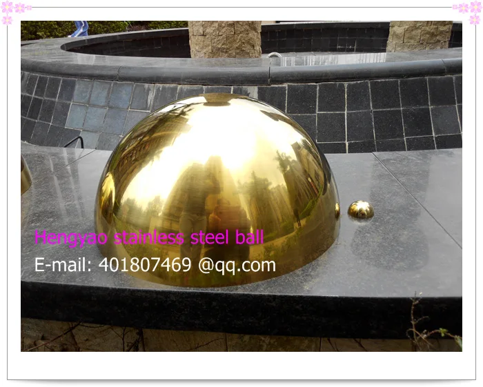 150 mm diameter, 201 stainless steel gold hemisphere, hollow hemisphere, metope adornment,plating titanium
150 mm diameter, 201 stainless steel gold hemisphere, hollow hemisphere, metope adornment,plating titanium