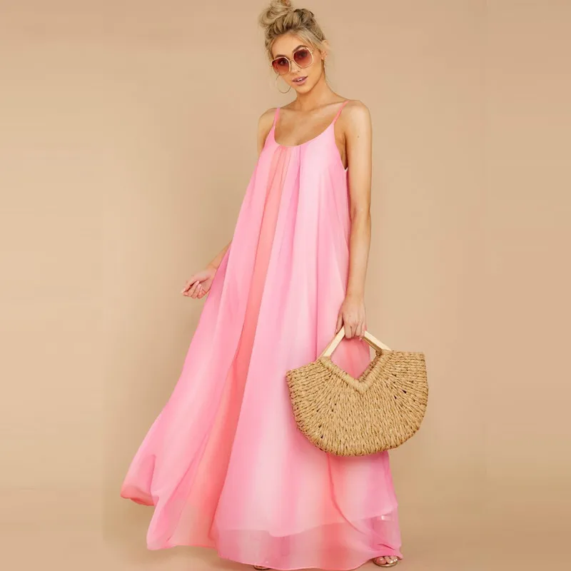 2019 Summer Bohemian Women's Sexy Sling Beach Dress Women's Loose Solid Color Sleeveless Backless Gradient Sundress Sexy Dress
2019 Summer Bohemian Women's Sexy Sling Beach Dress Women's Loose Solid Color Sleeveless Backless Gradient Sundress Sexy Dress