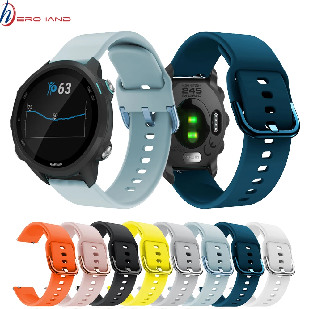 For Garmin 245 Strap Official Button Silicone Watch Band Sports Strap For Forerunner 245M/645/Vivoactive 3/Venu/Venu SQ Bracelet
For Garmin 245 Strap Official Button Silicone Watch Band Sports Strap For Forerunner 245M/645/Vivoactive 3/Venu/Venu SQ Bracelet