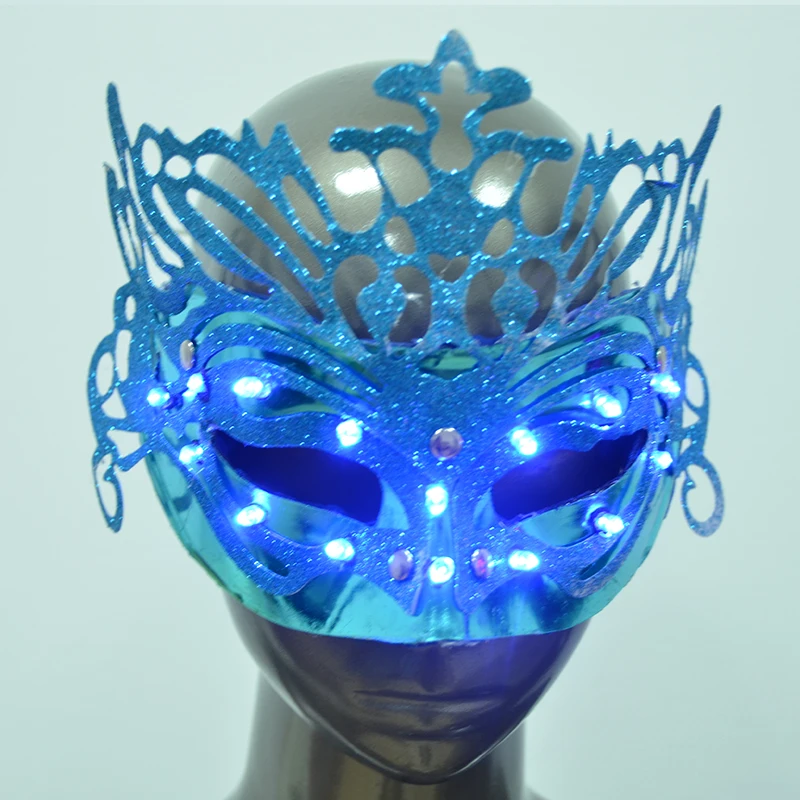 LED Mask Glowing Mask With Battery LED Clothing Light Party Prop Women's Luminous Mask Masquerade Activities Accessories
LED Mask Glowing Mask With Battery LED Clothing Light Party Prop Women's Luminous Mask Masquerade Activities Accessories