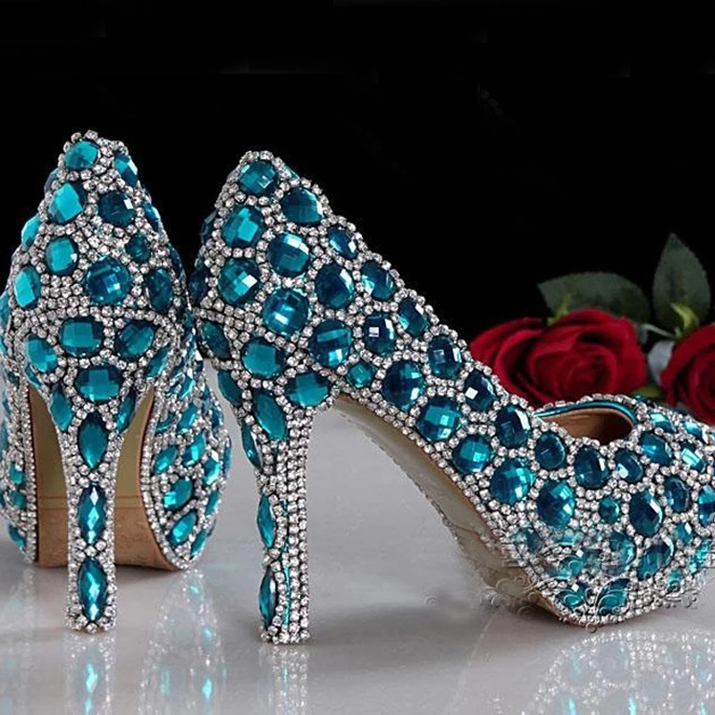 2016 Beautiful Lady High Heel Luxurious Party Prom Shoes Fashion Blue Wedding Shoes for woman Rhinestone Bridal Dress Shoes
2016 Beautiful Lady High Heel Luxurious Party Prom Shoes Fashion Blue Wedding Shoes for woman Rhinestone Bridal Dress Shoes
