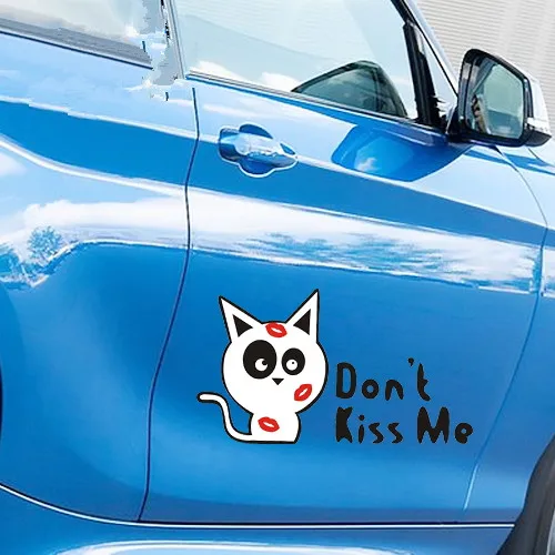 Personalited Cute Cartoon Sexy Red Lips Cat With Don't Kiss Me Words Car Sticker For Tail Z2CA331
Personalited Cute Cartoon Sexy Red Lips Cat With Don't Kiss Me Words Car Sticker For Tail Z2CA331