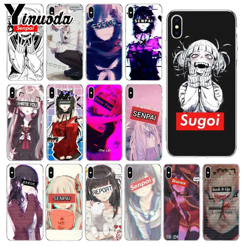 Yinuoda Sugoi Senpai Error waifu Роскошный Уникальный Дизайн чехол для телефона Apple iPhone 8 7 6 6S Plus X
