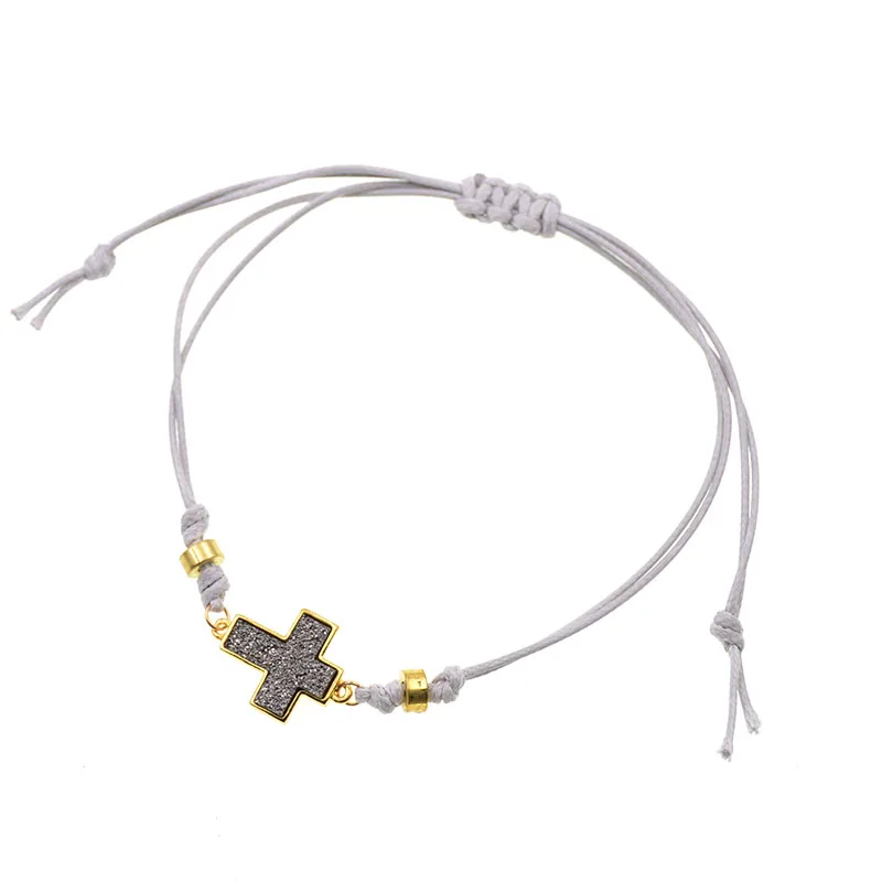 WELLMORE крест ножной шнур браслет для женщин камень дешевый богемный на лодыжку
