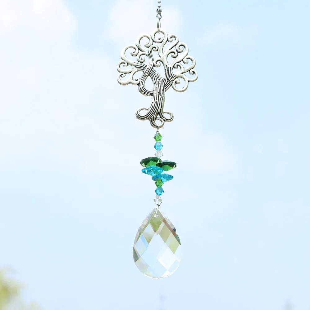 H & D радужные производители Suncatchers Кристалл фантазия, древо жизни с 50 мм кристаллическая призма для окна
H & D радужные производители Suncatchers Кристалл фантазия, древо жизни с 50 мм кристаллическая призма для окна