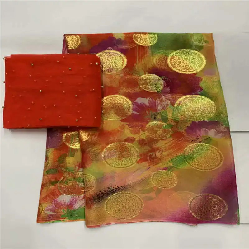 Fashion Design High Quality African Metal Silk Fabric 5 + 2 Yards Chiffon African Silk Fabric For Ladies Party Clothing!LXF61811
Fashion Design High Quality African Metal Silk Fabric 5 + 2 Yards Chiffon African Silk Fabric For Ladies Party Clothing!LXF61811