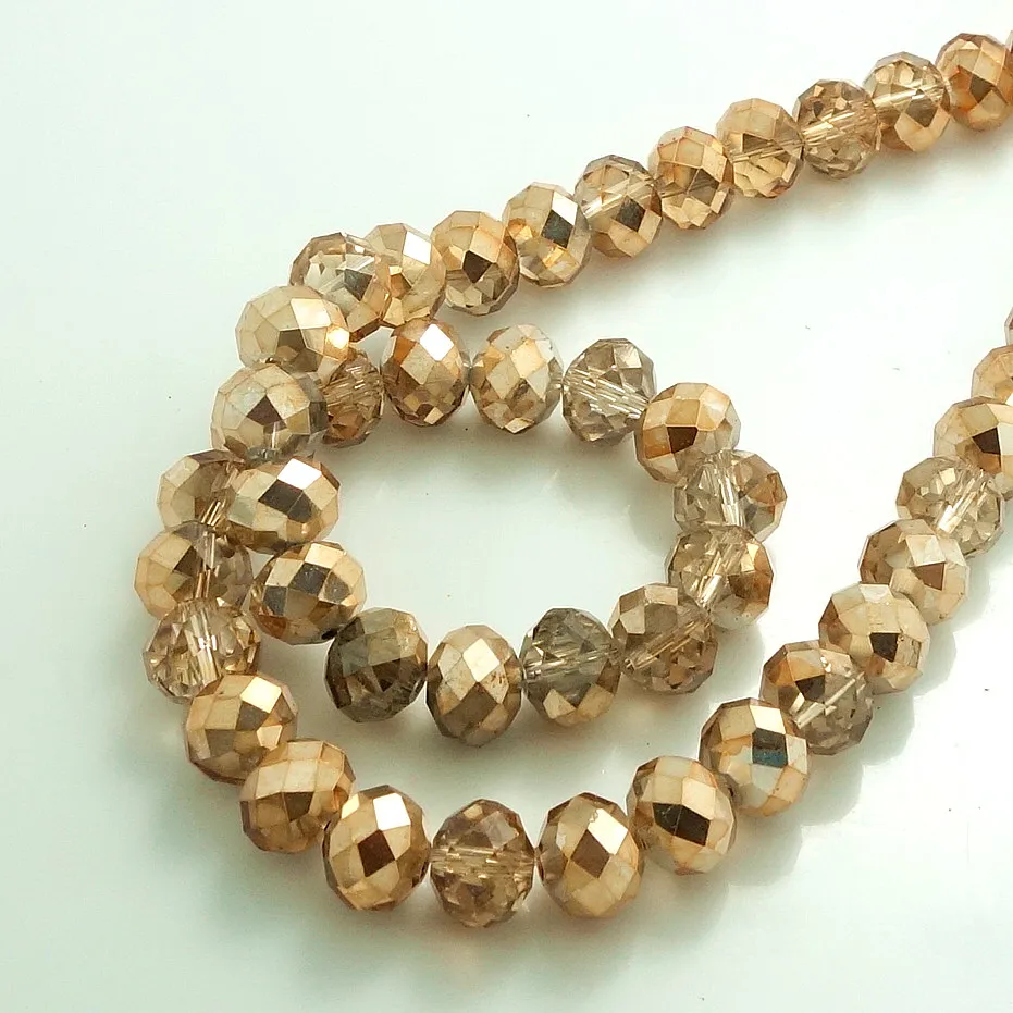 Wholesale Half Plated Rondelle Faceted Crystal Glass Loose Spacer Beads 4mm 6mm 8mm 10mm Champagne gold
Wholesale Half Plated Rondelle Faceted Crystal Glass Loose Spacer Beads 4mm 6mm 8mm 10mm Champagne gold