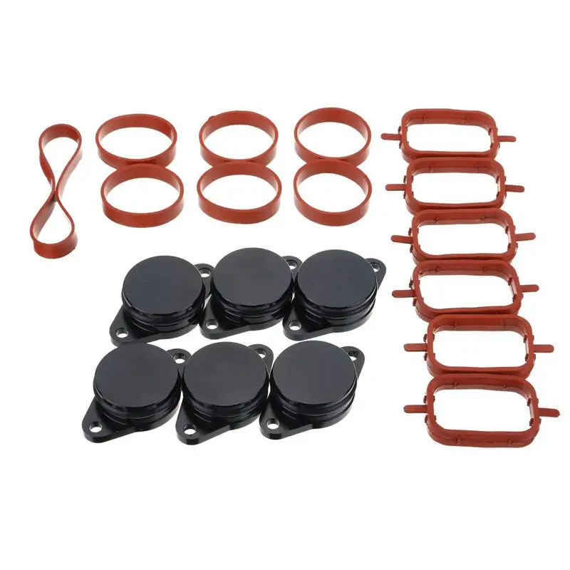 19Pcs 33mm O-Rings Car Swirl Flap Bungs + Manifold Gaskets For BMW E39 E46 E53 E60 E90-E93 1999-2010 #11617790198 | Автомобили и